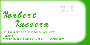 norbert kucsera business card